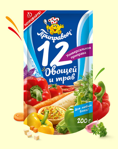 Приправа 12 Овощей и трав 200г*14шт (шоу-бокс) Приправыч